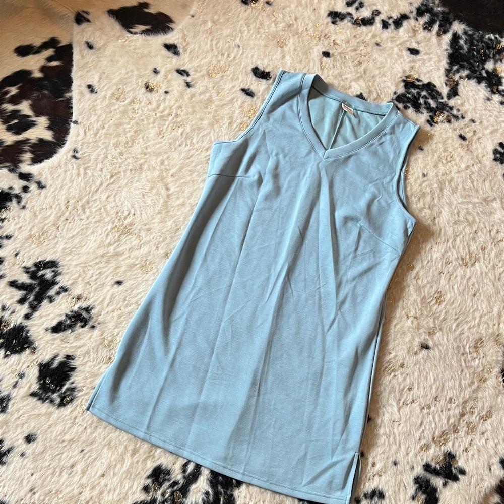 Sleeveless V-Neck Light Blue Women's Top